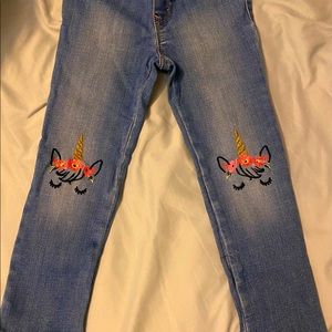 Gap 5T Girls Unicorn Skinny Jeans
